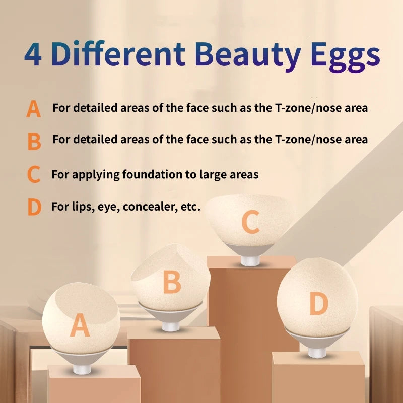 Powder Puff Egg Electric Powder Puffer, Air Cushion, Powder Free Sponge, Makeup Egg, Dry and Wet, Foundation Make-up Beauty Tool