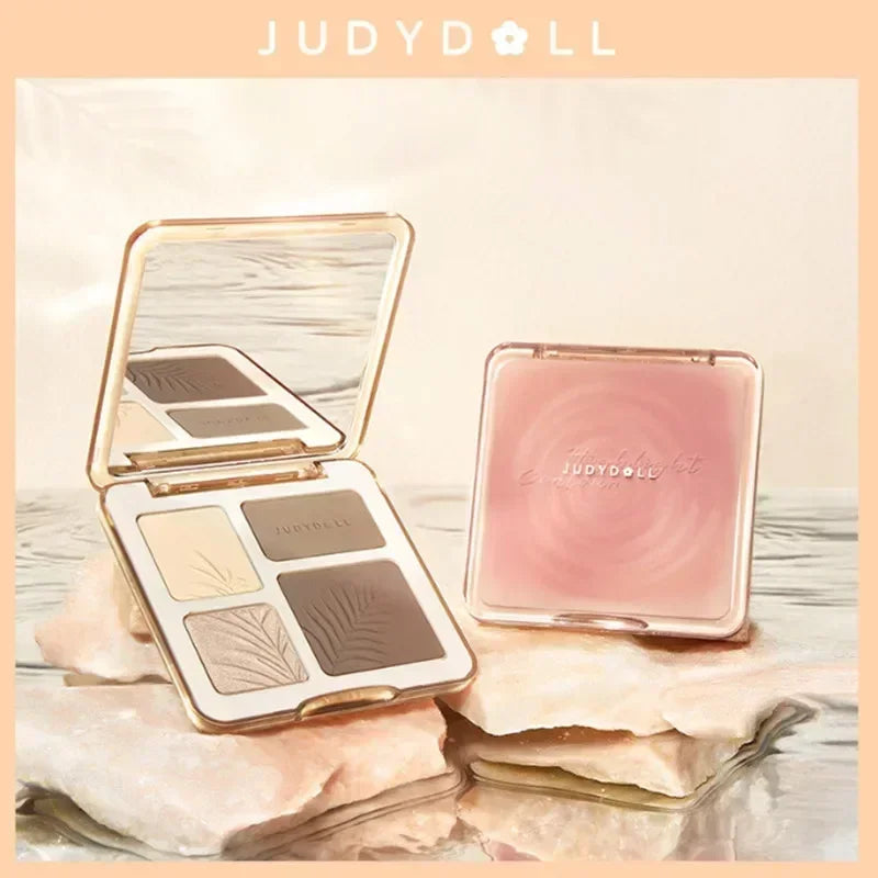 Wholesale 9G Judydoll Face Highlighter Makeup Palette Face Lasting Luminous Contour Shimmer Matte Powder 3D Nose Cosmetics