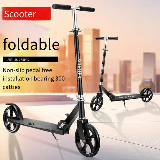 Children's Youth Adult Men Scooter Two-Wheeled Foldable City Work Campus Student Single-Legged Mobility Scooter for Teenagers