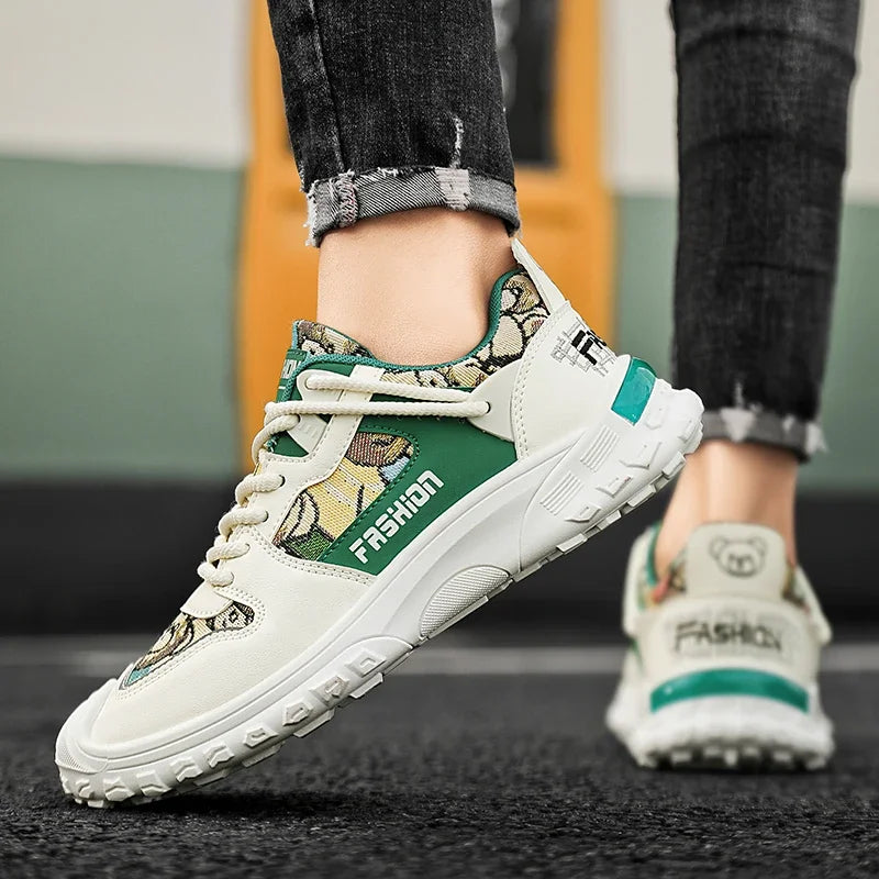 Autumn Men Casual Cricket Shoes 2024 Fashion Trend Sneakers Walking Skateboard For Boys Youth Retro Style Board Shoes