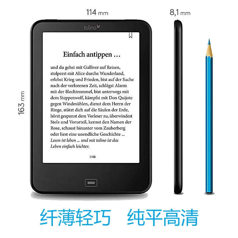 Tolino Vision2/3/4 6 inch e-book eReader 300PPI waterproof Low Price kindle kobo E-ink front light электронная книга onyx boox