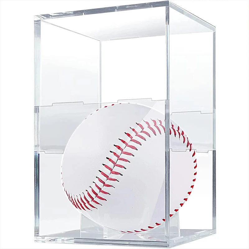 Acrylic Baseball Box Display Golf Tennis Ball Transparent Case for Souvenir Storage Box Holder UV Protection Dust 8x8x8cm 1pc