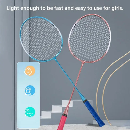 Badminton Racket Set Single And Double Racket Ultra-Light And Durable Badminton Racket Set For Men Women Adults And Students