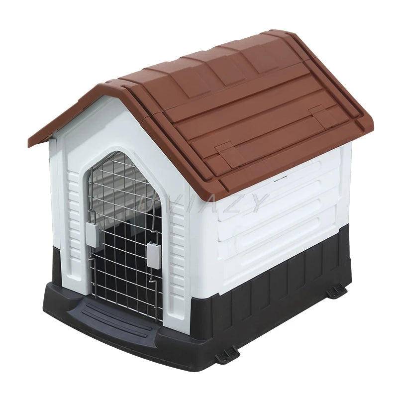 Pet Puppy Plastic House Household Outdoors Waterproof Rainproof Sun Proof Detachable And Washable Doghouse Kennel Villa For Dogs