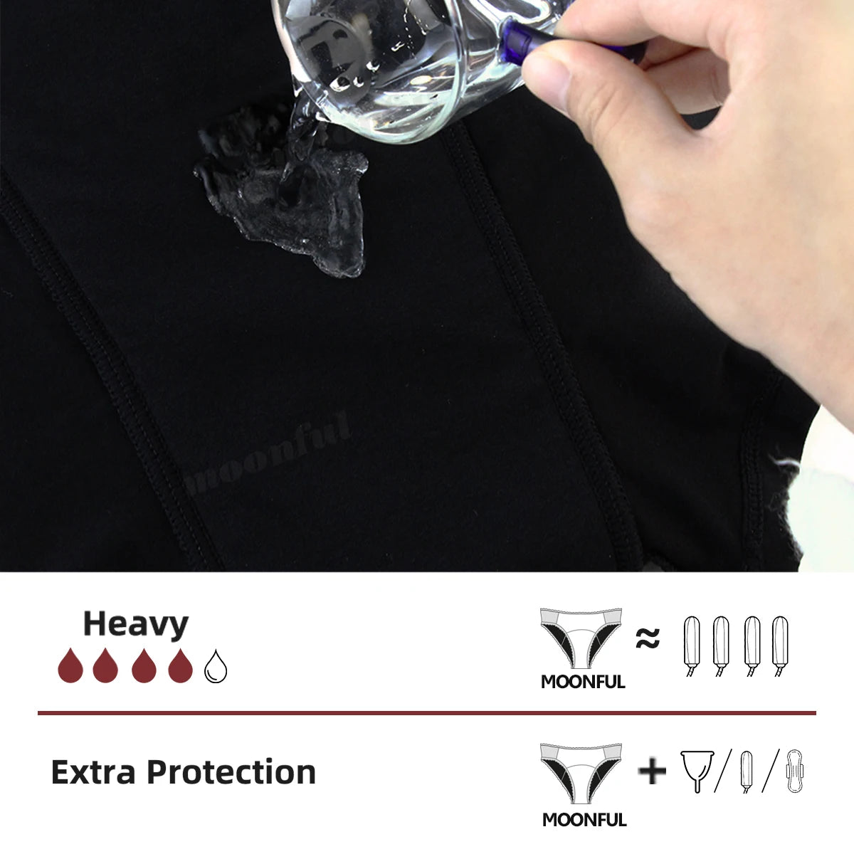 Overnight menstrual protection underwear