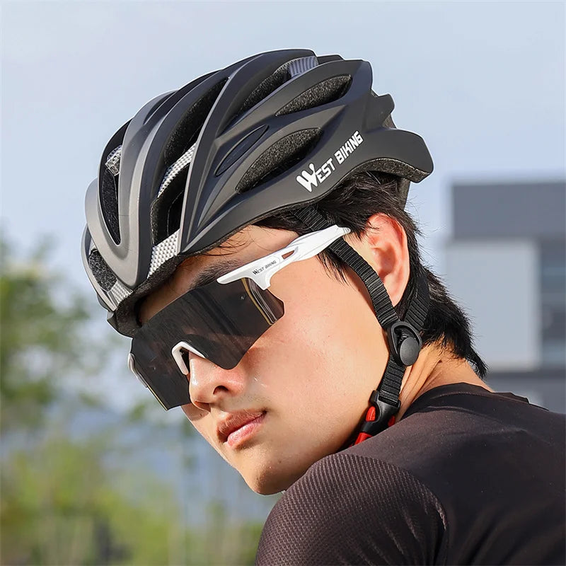 WEST BIKING Integrated Lightweight Bicycle Helmet MTB Road Bike Men Women Safety Helmet Racing Triathlon 7 Colors Cycling Helmet