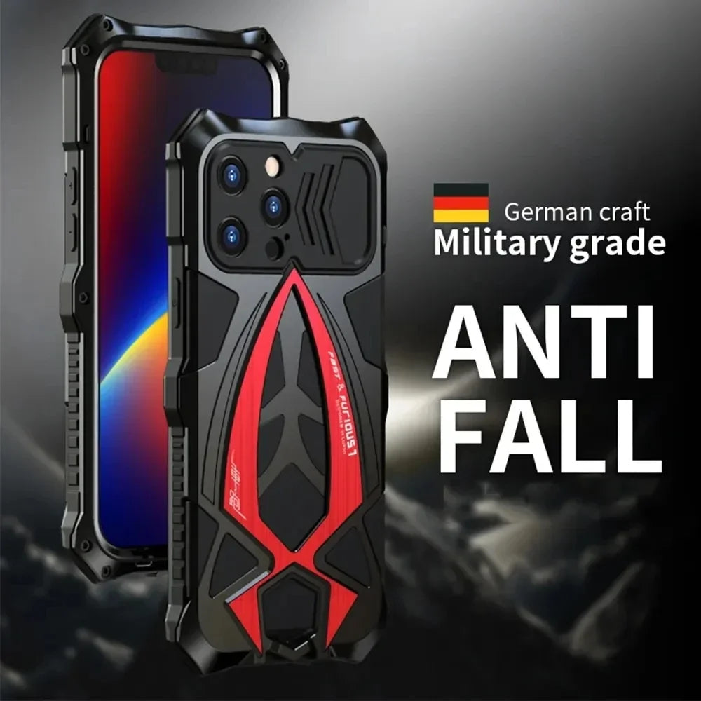Shockproof Armor Metal Phone Case For iPhone 13 14 15 Pro Max