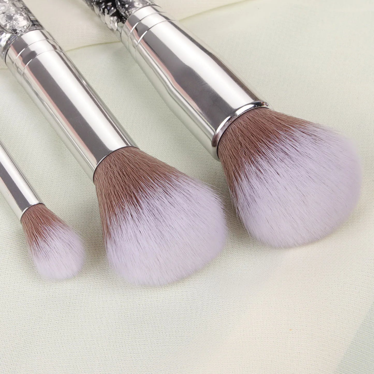 CALIYI 8/10 PCS Liquid Quicksand Makeup Brushes Set Kit Foundation Powder Blush Concealer Eye Shadow Lip Make Up Cosmetic Tools
