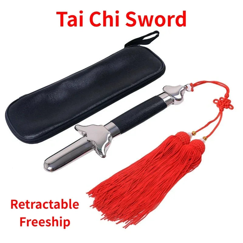 Tai Chi Sword 304 Stainless Steel Telescopic Sword Retractable Telescopic Sword Martial Arts Kung Fu Weapon Birthday Gifts