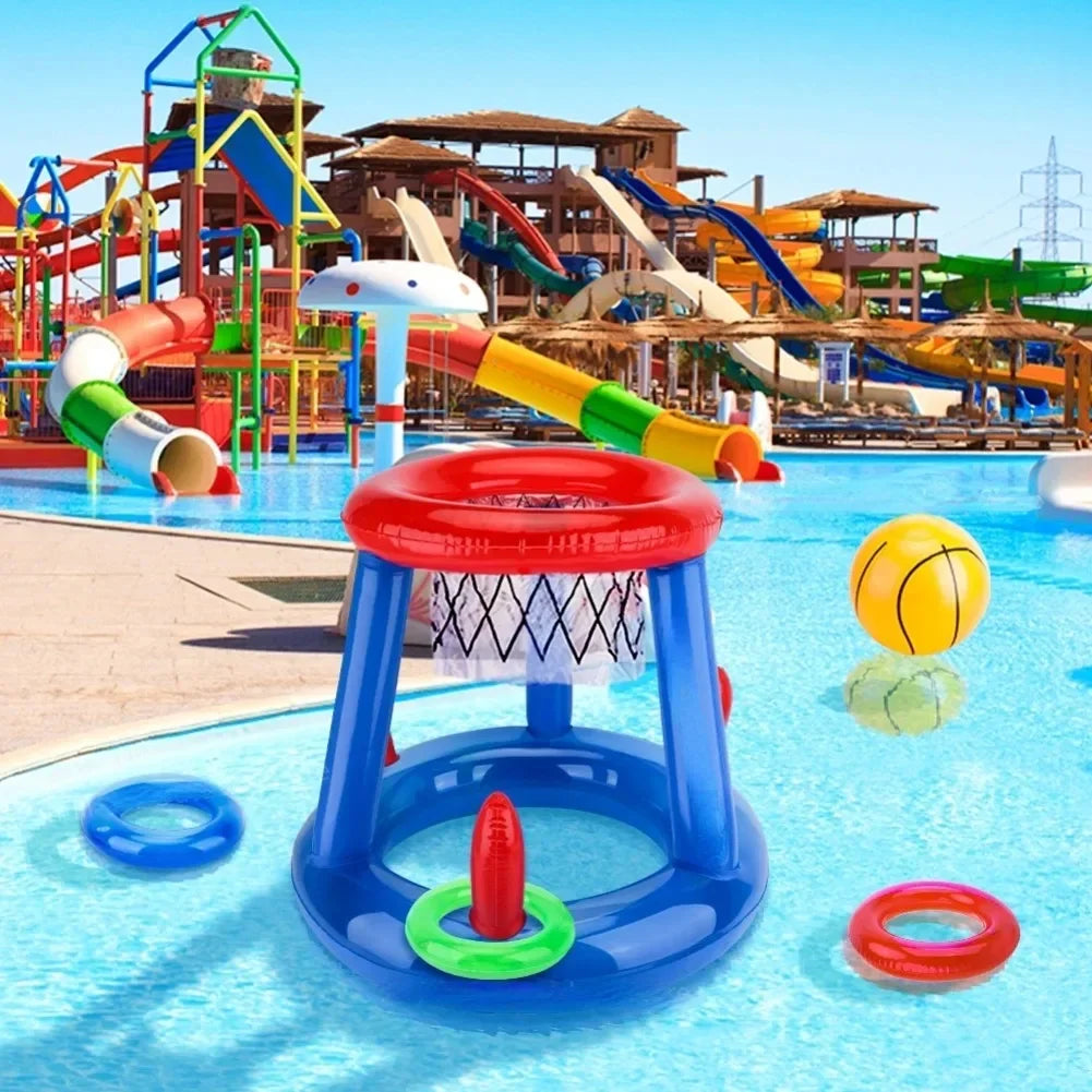 Swimming Pool Beach Inflatable Ring Throwing Ferrule Game Set Floating Pool Toys Beach Fun Summer Water Sports Party accessories