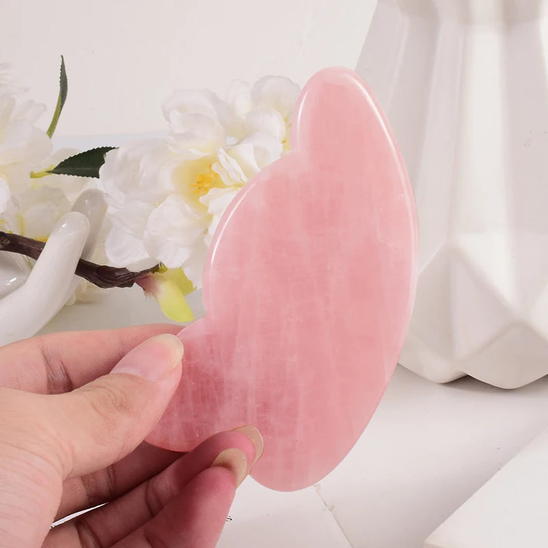 Rose Quartz Massage Jade Face Gua Sha Tool Health Care Natural Stone Beauty Product SPA Acupuncture Scraping Body Facial Healing