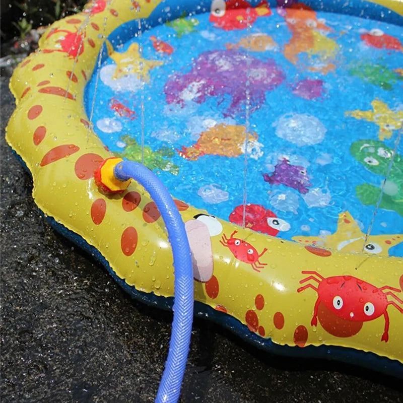 Creative Inflatable Water Spray Pad Kids Children Games Pads Play Water Mats Sprinkler Toy, Outdoor Hot Tubs Swimming Pool
