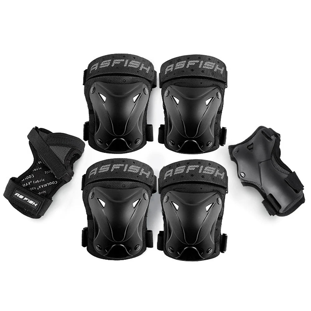 6Pcs/Set Roller Skating Protector Elbow Knee Pads Wrist Guard Kids Adults Riding Skateboard BMX Bicycle Sports Protective Gear