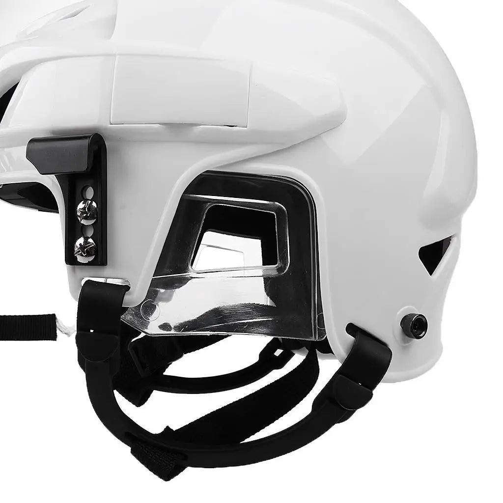 Adjustable Ice Hockey Helmet & Mask Combo For unisex adult White & Face Combo For Men & Women Professional Protective M/L