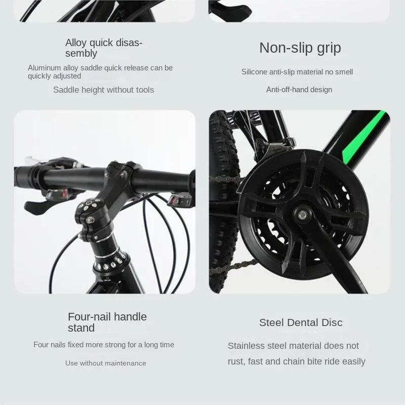 Cooya New Mountain Sports Bike Adult 24 "26" Men And Women Variable Speed Mountain Bike 27 Speed Trail Bike The Bike Is Light