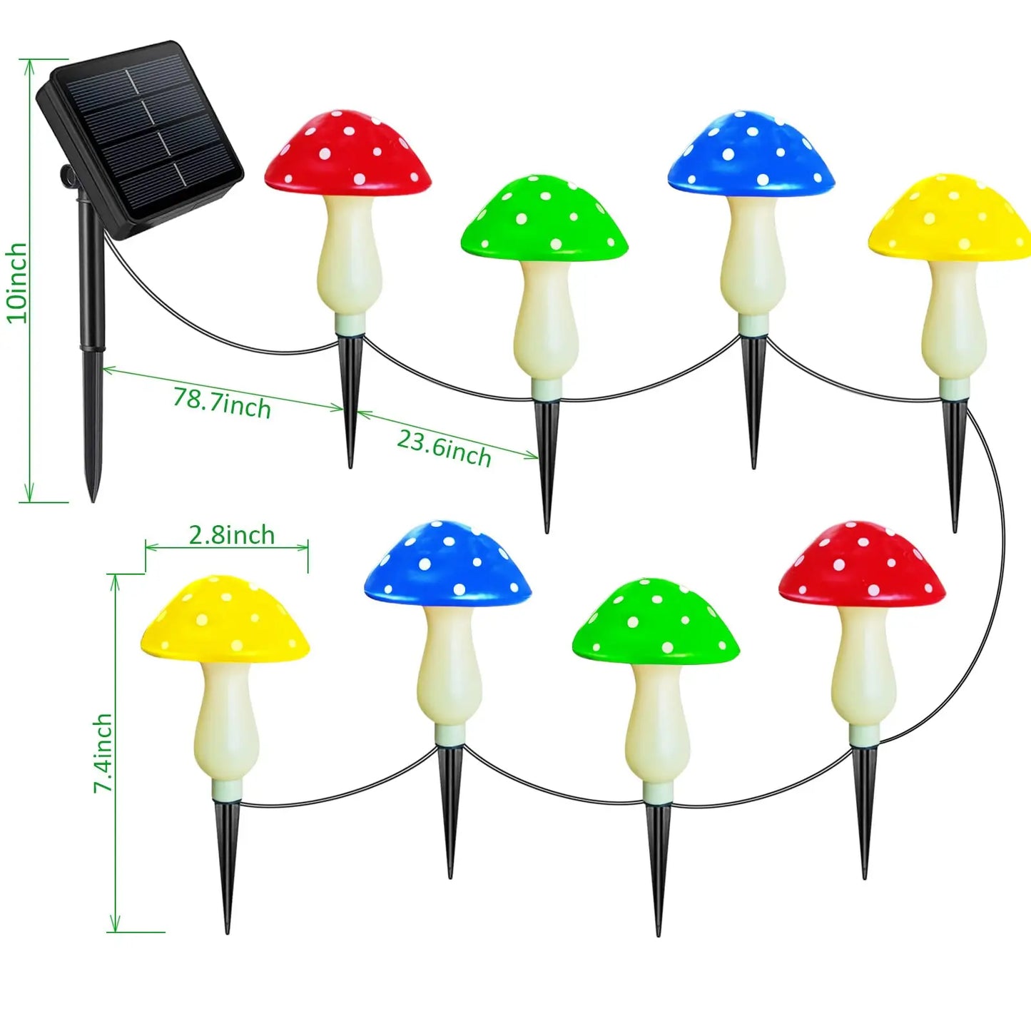 Solar Mushroom Lights for Garden Decor Waterproof Outdoor Night Light LED Fairy Lamp for Christmas Halloween Garden Lawn Pathway