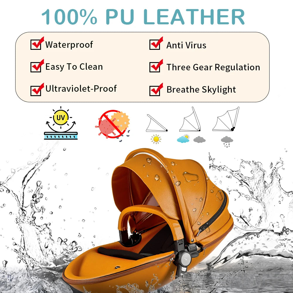 Hot Mom 3 in 1 Baby Pushchair, Baby Stroller,High Landscape Stroller For Newborn Baby,Multiple Accessories,Model F22