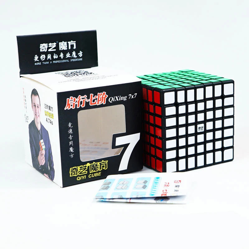 Qiyi 3x3x3 4x4x4 5x5x5 Professional Magic Cube Black Sticker Speed Cube Puzzle Learnning Cubo Magico Toys for Children Kid Gifts