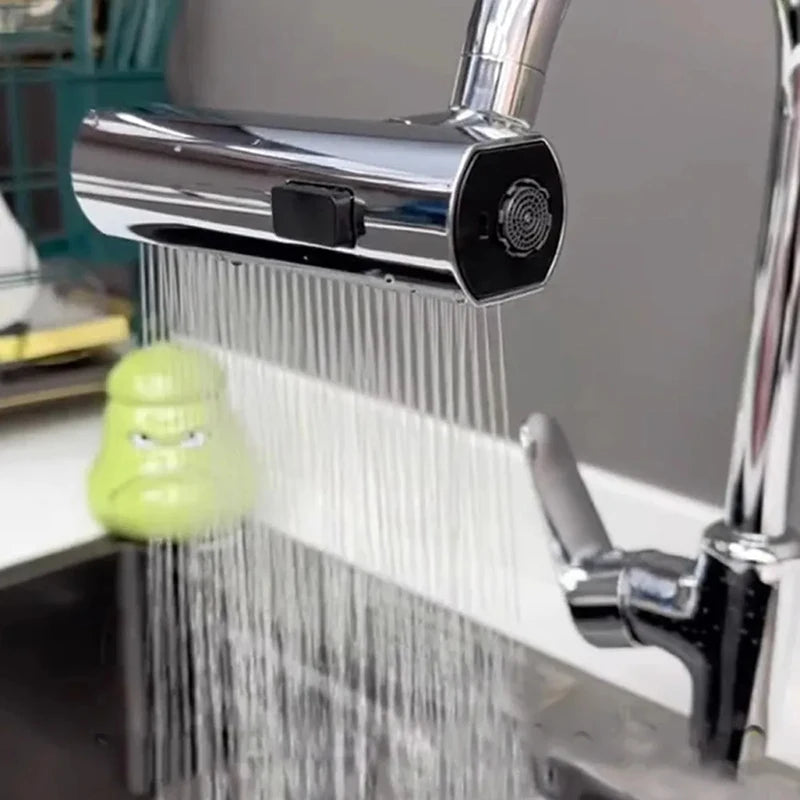 Kitchen Faucet Waterfall Outlet Splash Proof Faucet Extenders Universal Rotating Bubbler Multifunctional Water Nozzle Extension