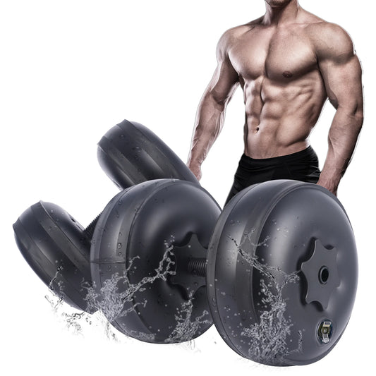 Deiris 1-25kg Water Filled Dumbbell, Portable Travel,Weights Adjustable, Home Gym, Arm Muscle Training Dumbbell Sets