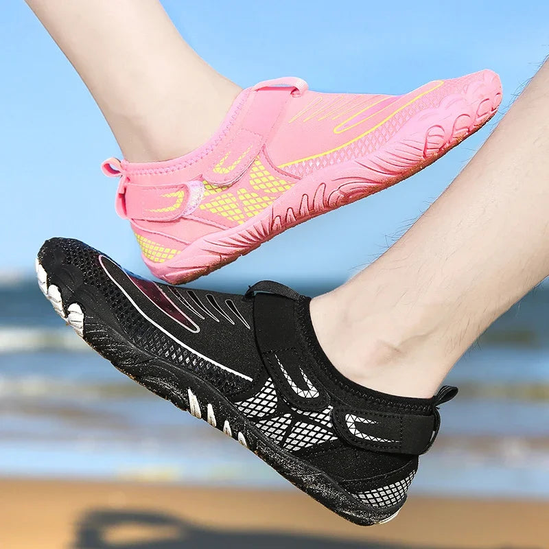 Men Women Aqua Shoes Barefoot Beach Swimming Sneakers Breathable Upstream Shoes Outdoor Quick Drying Anti-slip Water Shoes
