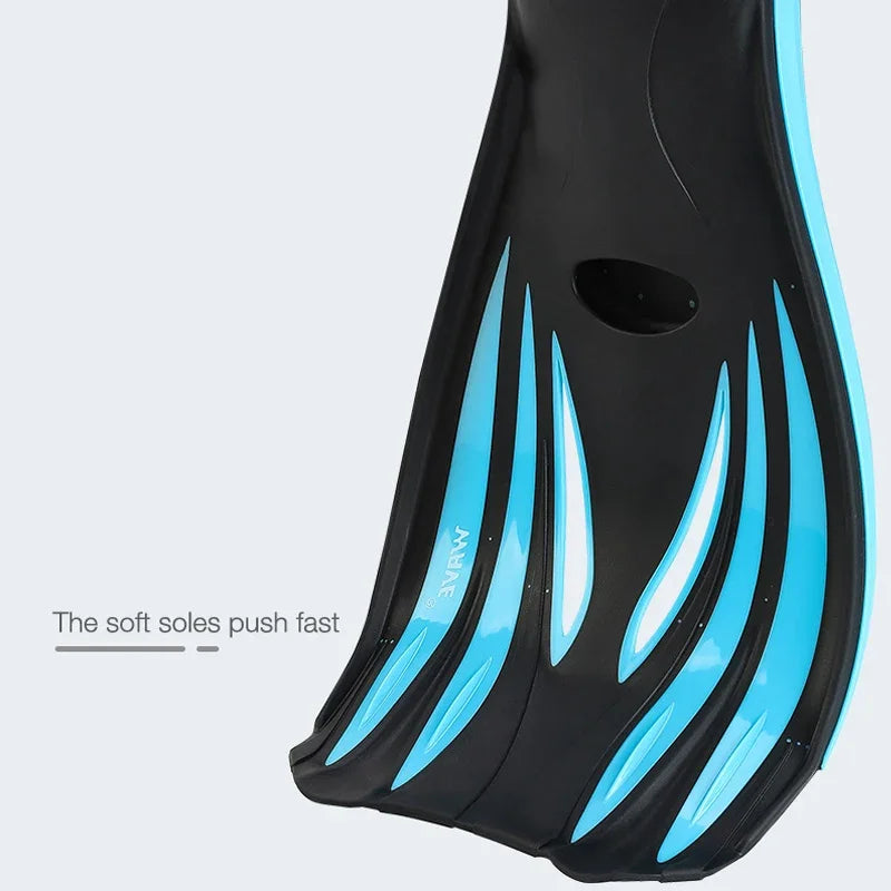 Professional Adult Flexible Comfort TPR Non-Slip Swimming Diving Fins Rubber Snorkeling Swim Flippers Water Sports Beach Shoes