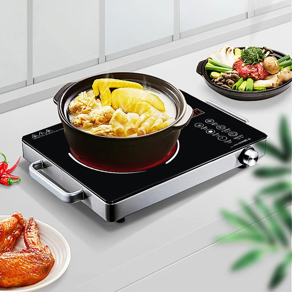 3500W Electric Ceramic Heater High Power Induction Hobs Cooktop Intelligent Hot Pot Stove With Timer Infrare Heating Furnace