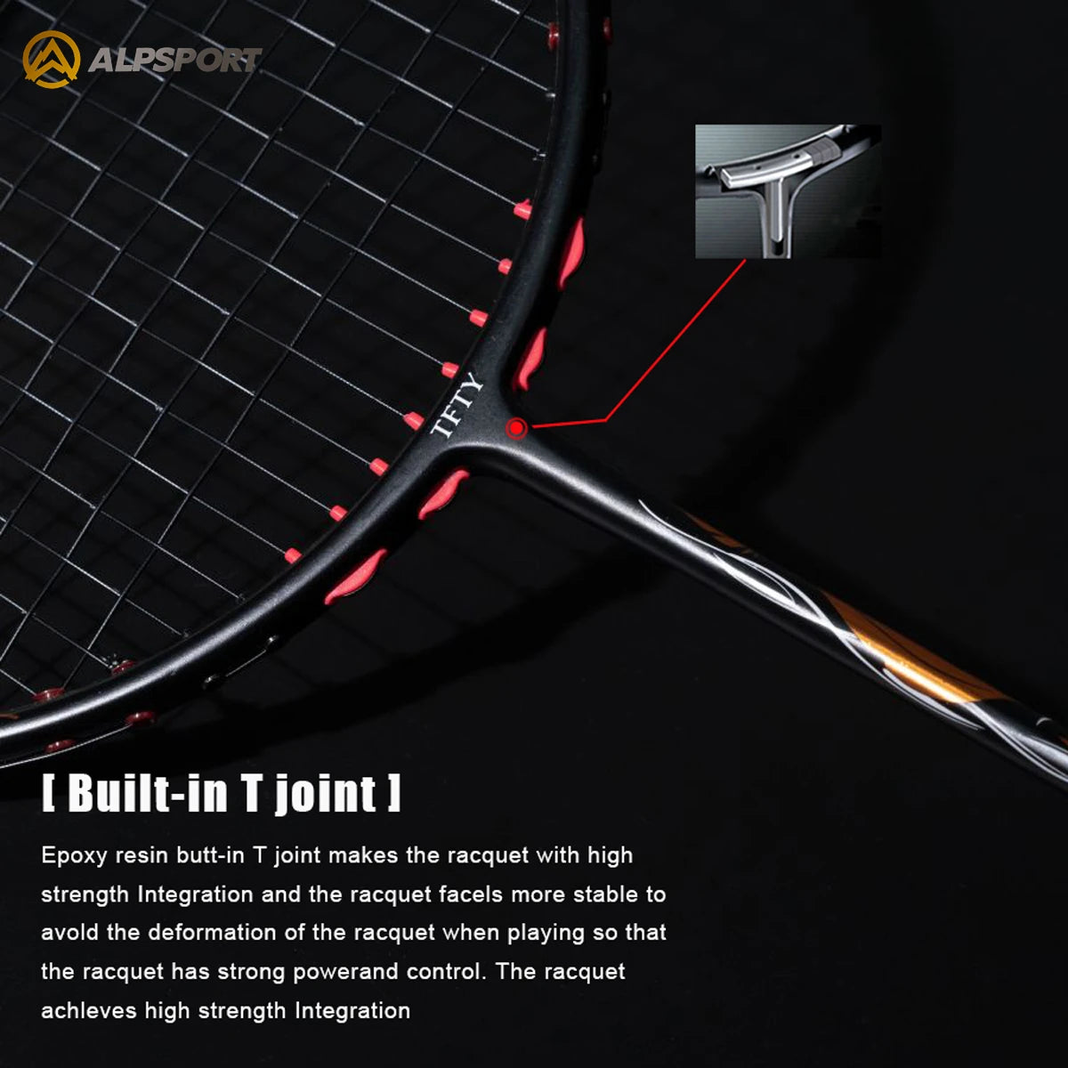 Alpsport LY 5U Defense 76g T800 Badminton Racket Legal Original Imported MAX 30 LBS Carbon Fiber + Titanium Alloy