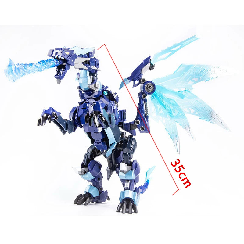 Transformation Toys JINBAO Flame Red Dragon Blue Ice Dinosaur Beast Wars 8871 DX09 DF07 Action Figure Model Robot Deformation OP