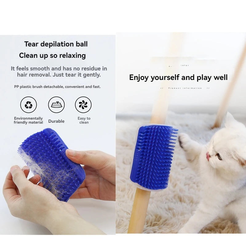 New Soft Cat Corner Massage Self-beauty Device Free Gift Pet Grooming Glove Cat Grooming Brush Face Comb Pet Grooming Supplies