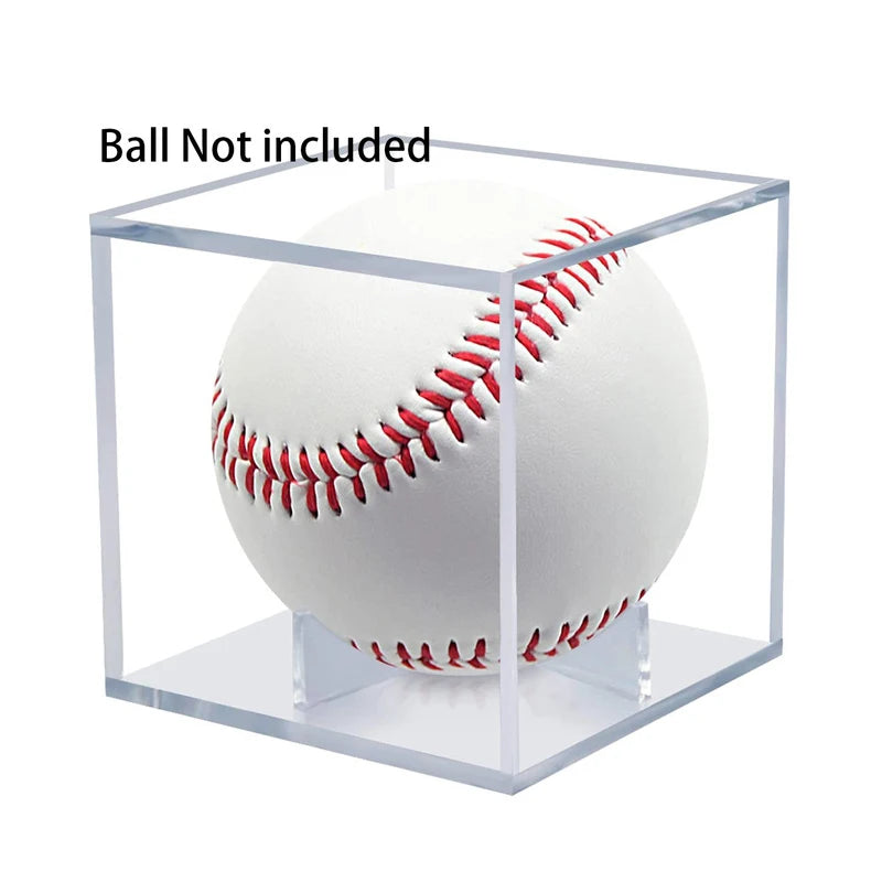 Acrylic Baseball Box Display Golf Tennis Ball Transparent Case for Souvenir Storage Box Holder UV Protection Dust 8x8x8cm 1pc