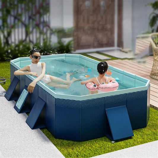 Non-inflatable Swimming Tub Foldable Bathtub Outdoor Indoor Collapsible Bathing Pool For Summer Family Kids party
