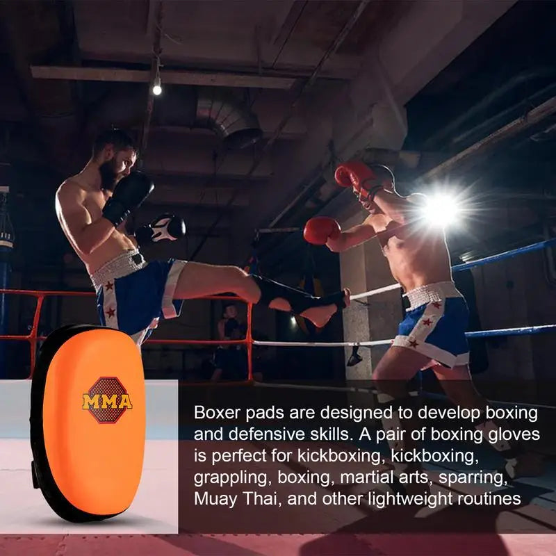 Kickboxing Pads Soft Curved Punching Pads For Boxing MMA Training Equipment Fluorescent Taekwondo Kicking Pads Foot Knee And