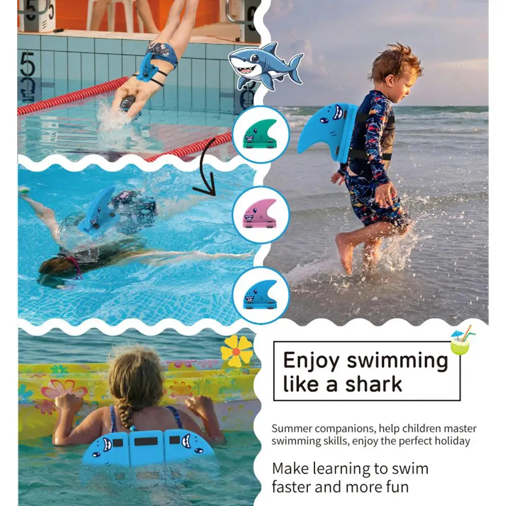 EVA Children's Swimming Training Freestyle Practice Shark Fin Back Floating Water Board Floating Board Swimming Auxiliary Tool