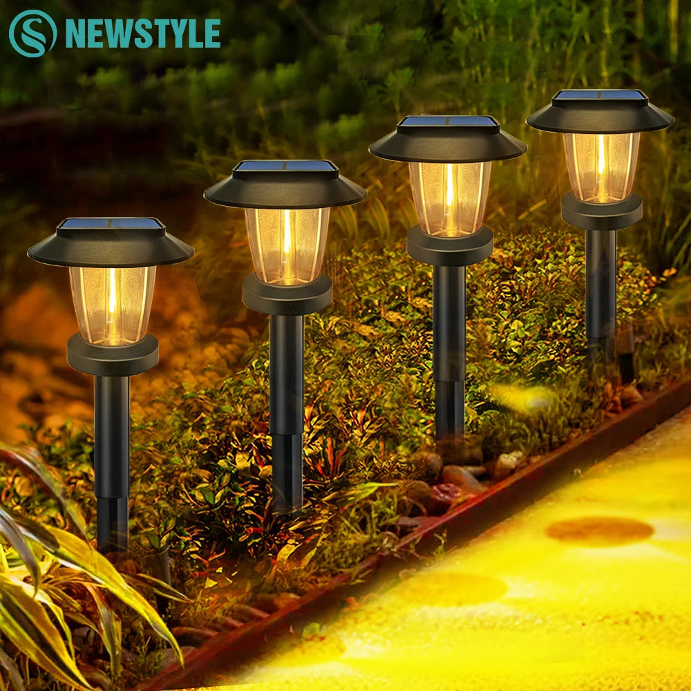 Solar Pathway Lights LED Outdoor Landscape Path Lamp IP65 Waterproof Solar Garden Lights For Yard Garden Walkway Patio Driveway