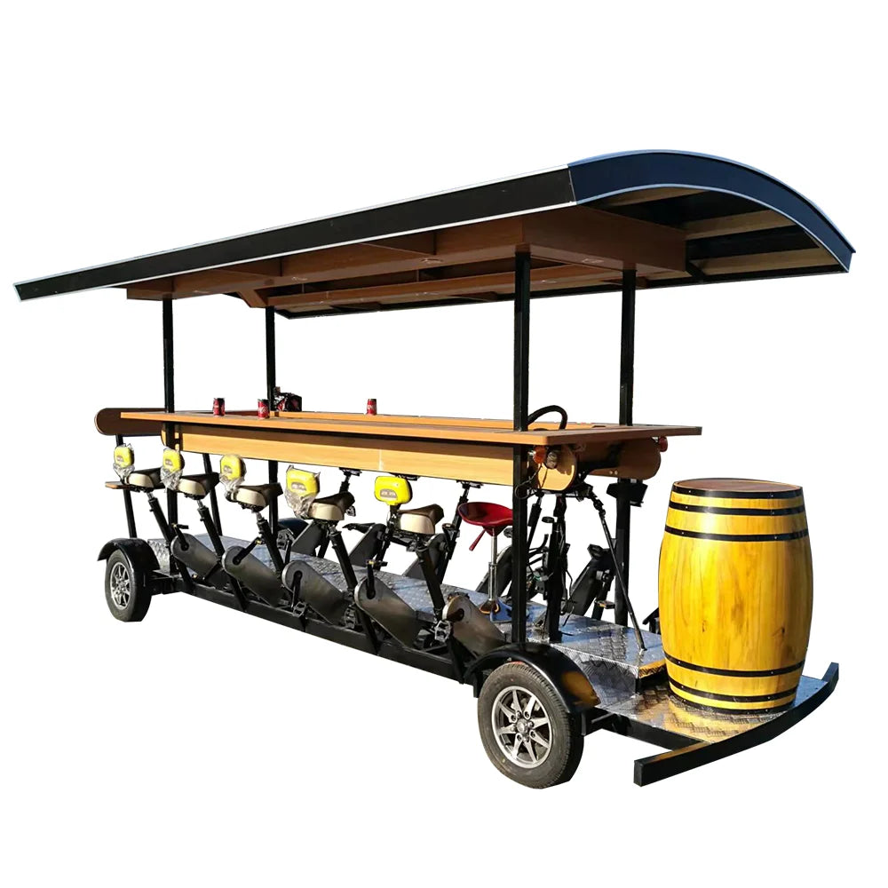 2023 Food Shop Tourist Sightseeing Bus The Pedal Pub 15 Conference Beer Bike Cart Sale