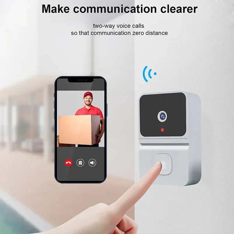 Tuya Wireless Doorbell WiFi Outdoor HD Camera Security By Bell Night Vision Video Intercom Voice Change Home Monitor Doorbell