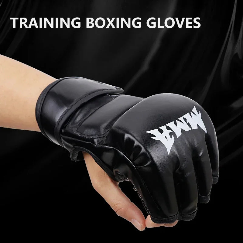 Professional Boxing Training Gloves,Boxing Gloves Man,Half Finger Cushion for UFC MMA Training,Sandbag Knuckles Boxing Equipment