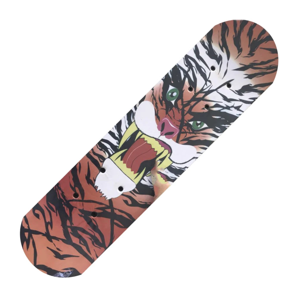 60cm Four-Wheeled Skateboard for Beginners and Kids Wood Scooters Double Deck Skating Board graffiti skateboard road brush