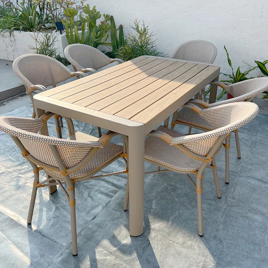 Rattan table and chair set