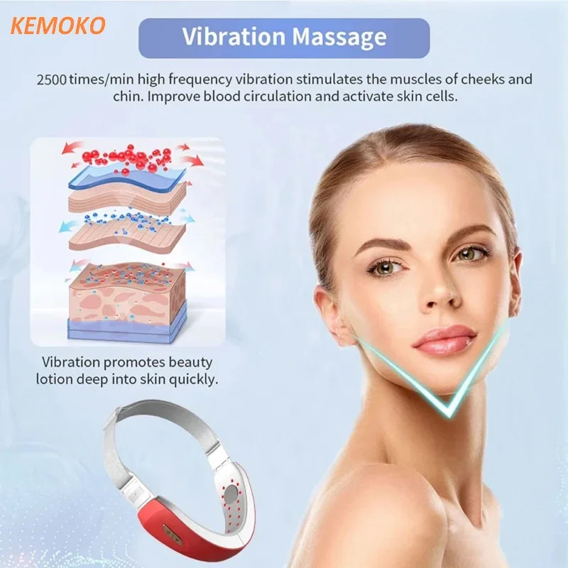 V Face Double Chin Remover V Face Facial Machine Electric  LED Face Skin Lifting Firming Beauty Device Double Chin Reducer