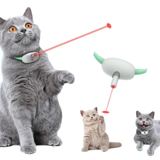 Cat Toy With LED Laser Lights Wearable Automatic Electric Smart Amusing Collar For Kitten Portable Interactive Pet Exercise Toys