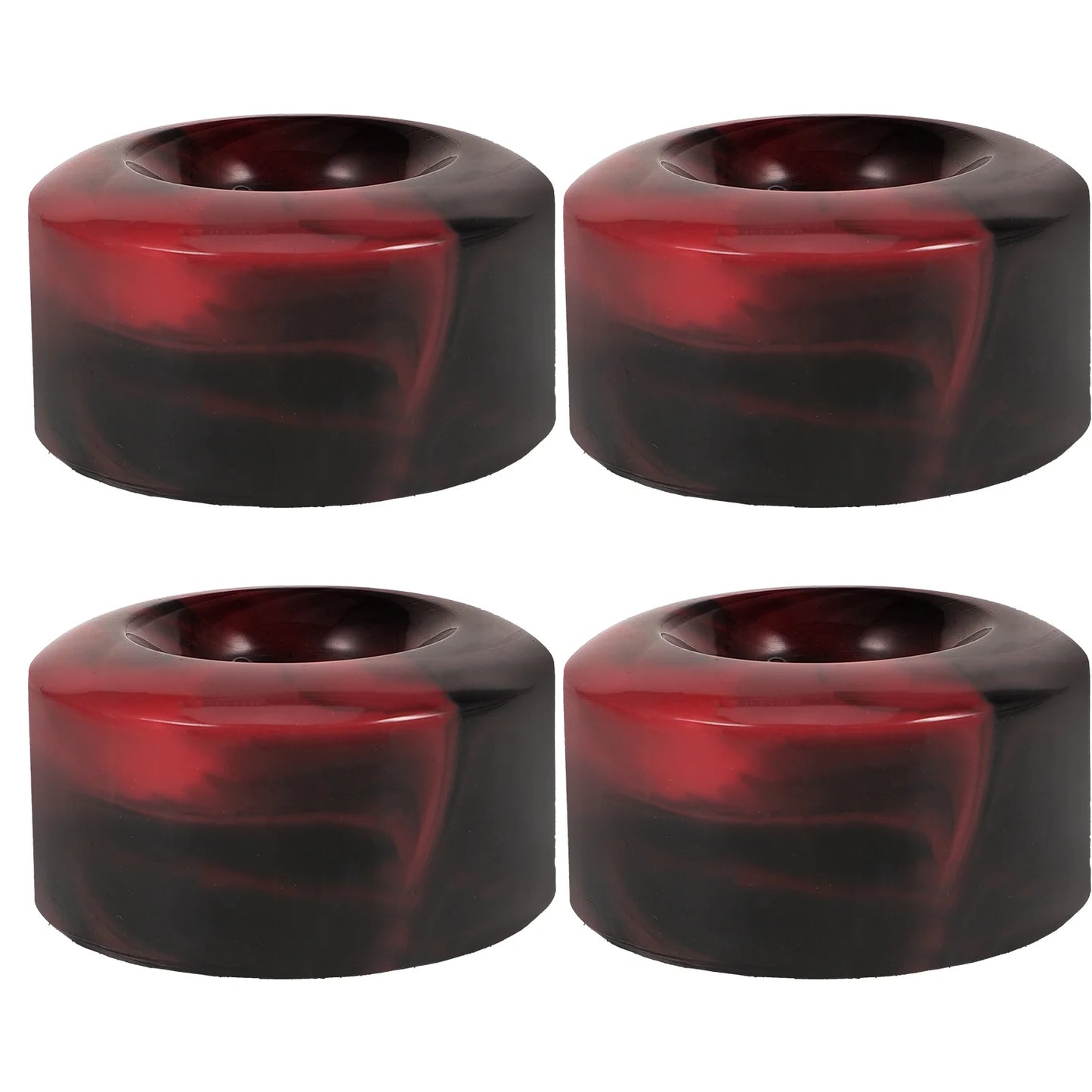 4 Pcs Skateboard Double Row Roller Skates 5832 Mixed Two-color PU Non- Four-wheel 82a High Elastic Woman