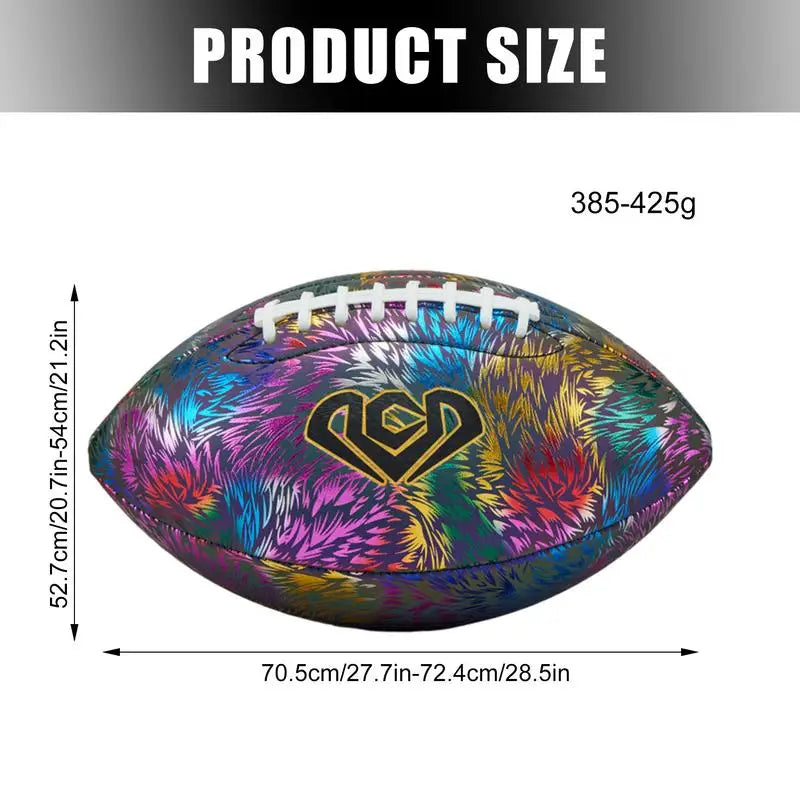 In The Dark Rugby Ball Cool Training Ball Size 6 Size 9 Leakproof Rugby Balls Sports Gear Lighted Football Ing For Yards Parks G