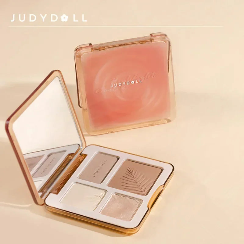 Wholesale 9G Judydoll Face Highlighter Makeup Palette Face Lasting Luminous Contour Shimmer Matte Powder 3D Nose Cosmetics