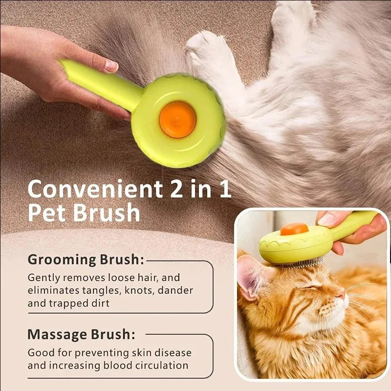 Cat Grooming Brush Pet Grooming Brush Tool  for Dogs and Cats Gently Removes Tangled Hair Slicker Brush for Pet Massage