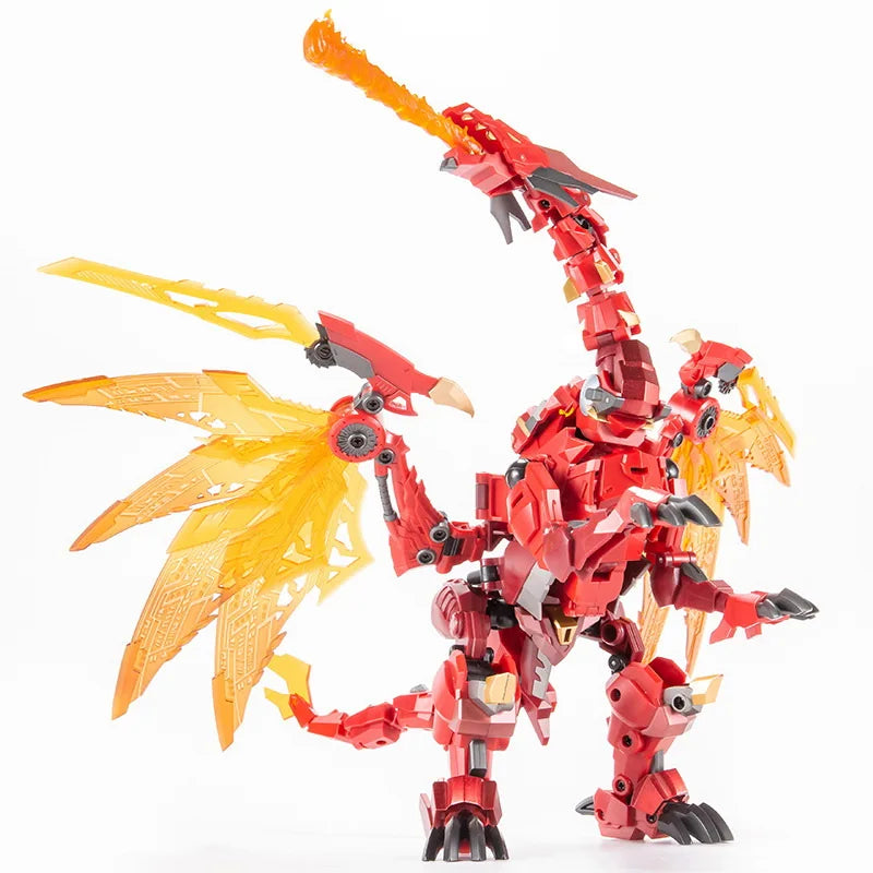 Transformation Toys JINBAO Flame Red Dragon Blue Ice Dinosaur Beast Wars 8871 DX09 DF07 Action Figure Model Robot Deformation OP