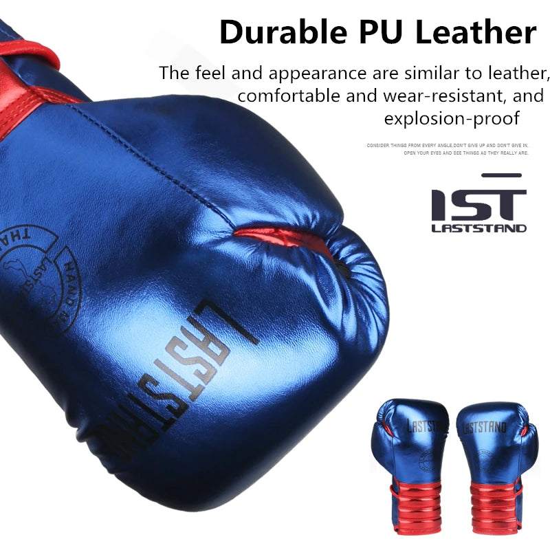 High Quality Adults Kids Women/Men Boxing Gloves Leather MMA Muay Thai Boxe De Luva Mitts Sanda GYM Equipments 8 10 12 6 OZ Boks