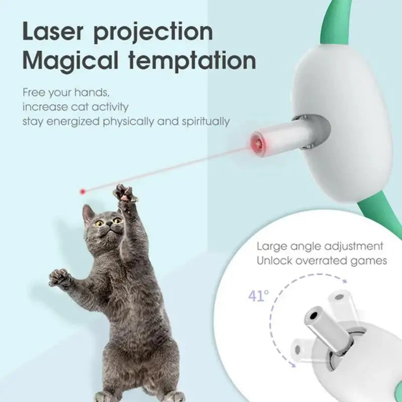 Cat Toy With LED Laser Lights Wearable Automatic Electric Smart Amusing Collar For Kitten Portable Interactive Pet Exercise Toys