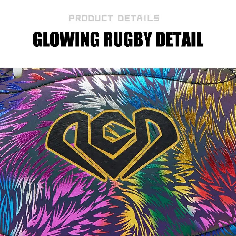 In The Dark Rugby Ball Cool Training Ball Size 6 Size 9 Leakproof Rugby Balls Sports Gear Lighted Football Ing For Yards Parks G
